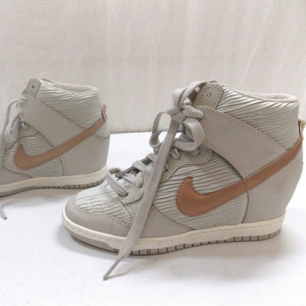 Nike Dunk  Sky Hi Bone Bronze Wedge Sneakers 6.5